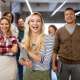 Successful company with happy employees in modern office